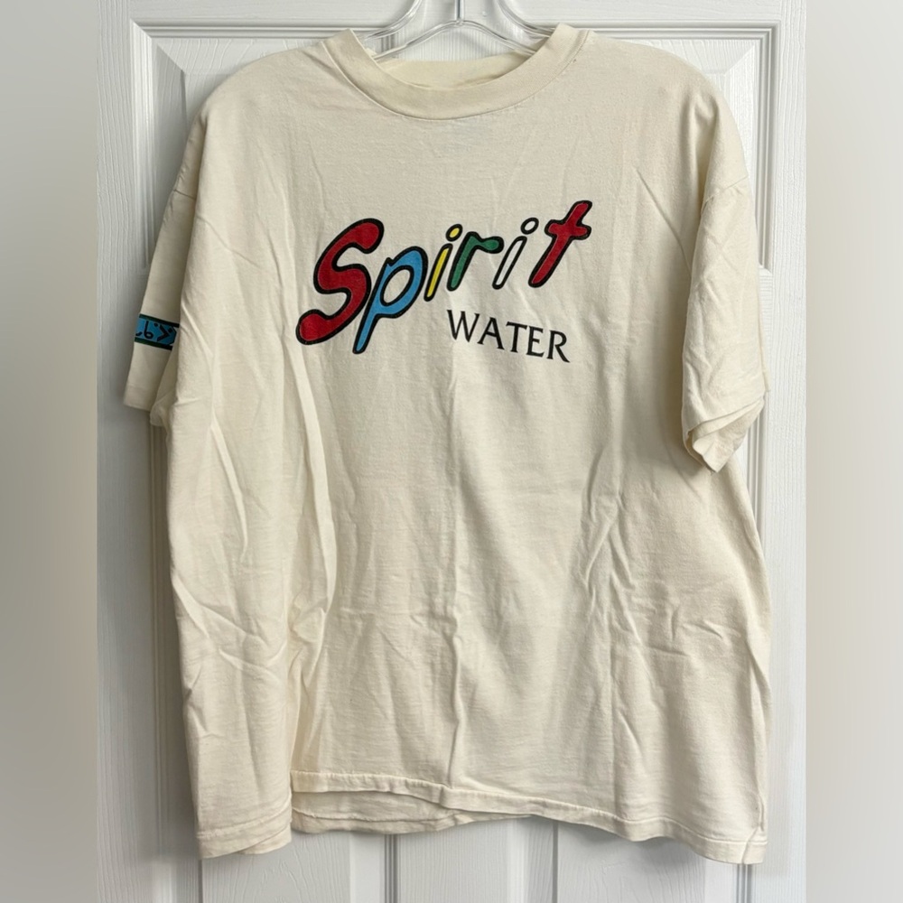 Vintage 1990’s Spirit Water Official American Indian Double Sided T Shirt SZ XL